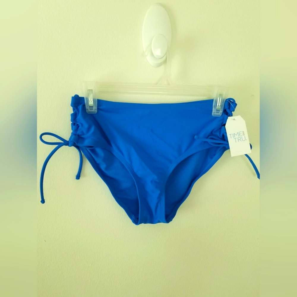 NWT Time And Tru Lace Up Side High Waist Bikini Bottoms Size Small 2-4
